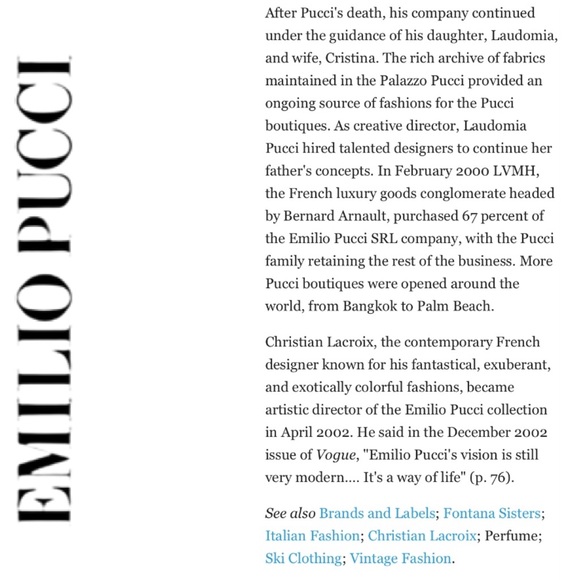 Emilio Pucci-U.S. Educated, History Of, Italy’s ⭐️ - Picture 9 of 13